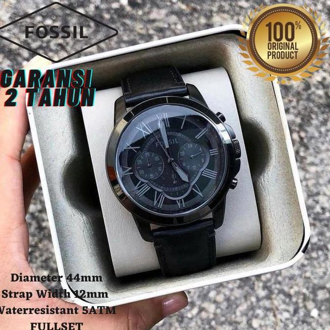 Best Seller Jam Tangan Pria Fossil FS5132 Grant Chronograph Black - Jam Pria - Jam Tangan Kulit Pria