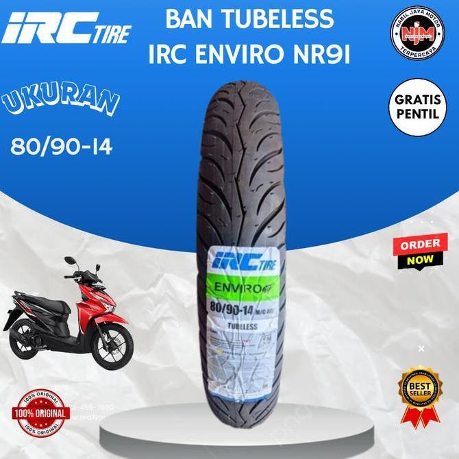 Ban Motor Matic Irc Enviro 7090 8090 9090 Ring 14 Free Pentil Tubles