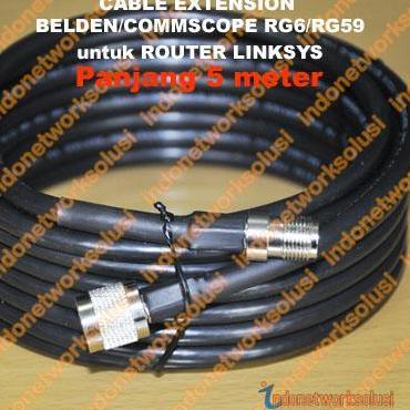 DS42 - KABEL EKSTENSIEN EXTENSION CABLE DARI LINKSYS ROUTER KE ANTENA GRID YAGI OMNI (5m)