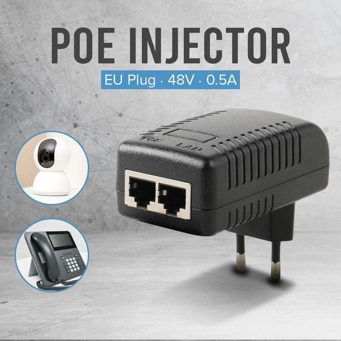 DB50 - ADAPTOR POE INJECTOR 48V ADAPTER POE EU IP CAMERA CCTV WIFI