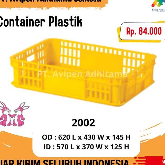 Keranjang Industri Rabbit Kontainer Plastik Container Box Serbaguna Type 2002