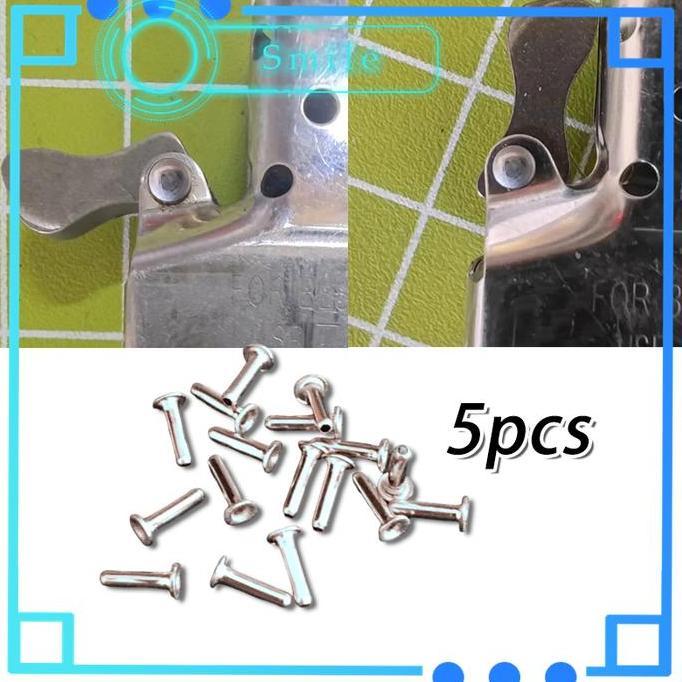 RANMEU 5PCS Zippo Sparepart Rivet Cam Pendulum Insert Zippo Bahan Besi Galvanis Paku Roda Api Zippo 