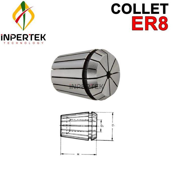 RANMEU Collet ER 8 Taiwan Collet ER8 ER Collet Chuck Arbor Cuk Miling Kecil