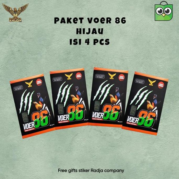 VOER86 HIJAU PAKET HEMAT 4 PCS PAKAN BURUNG MURAI BATU
