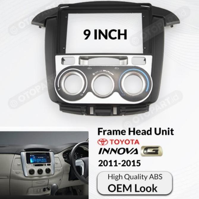 Frame Head Unit Android 9 "  Innova  2011 2015 Ready