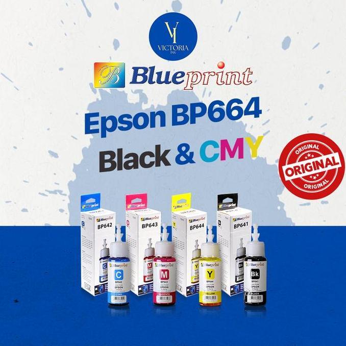 DV374 - Tinta Epson 664 Original BLUEPRINT 664 For Printer Epson L120 L220 L350 -  BP664 Blueprint E