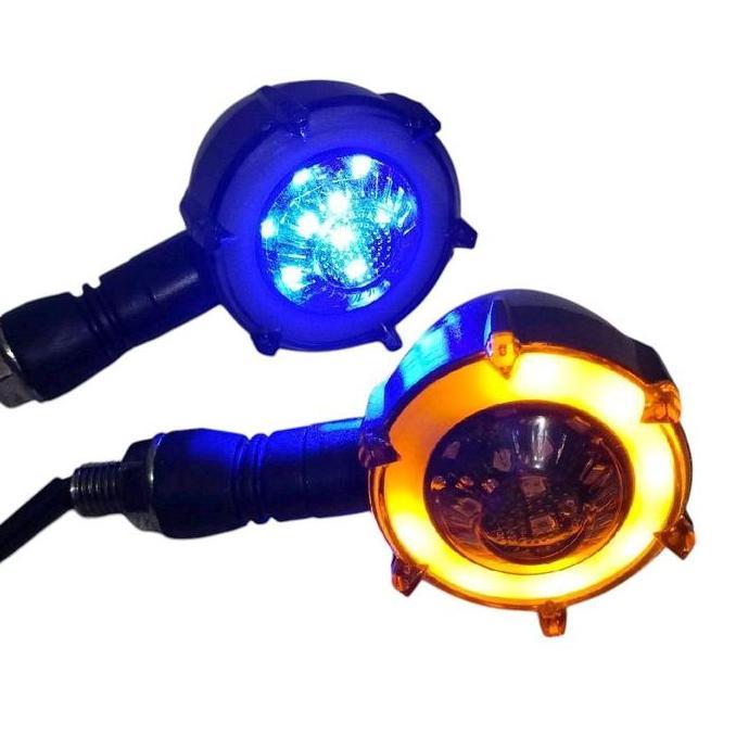 LAMPU SEIN LED BULAT RUNNING SCOOPY TIGER NINJA C70 RX KING SEIN LED RUNNING 2 MODE MOTOR MOTORCYCLE