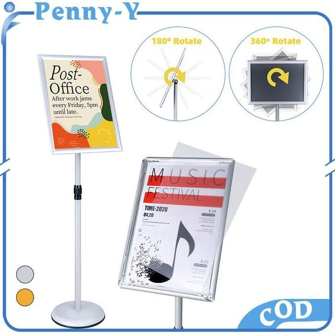 PODAMANS A4 Standing Sign Frame Stainless Standing Welcome Sign Standing Frame