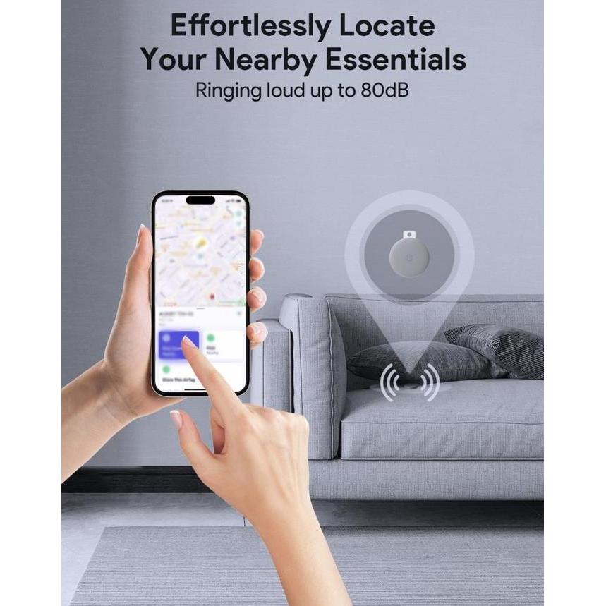 AUKEY TM-10 Track Mate 1 Smart Mini AirTag Bluetooth Tracker for Apple Pet Key Finder GPS Compact Po