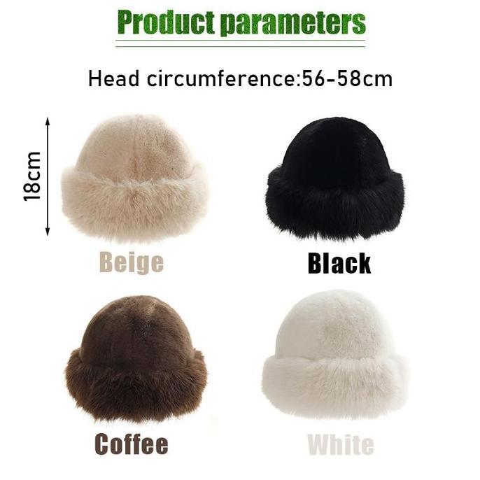 YUZABA Topi Winter Rusia Kupluk Mongolia, Topi Wanita Korea Style Premium