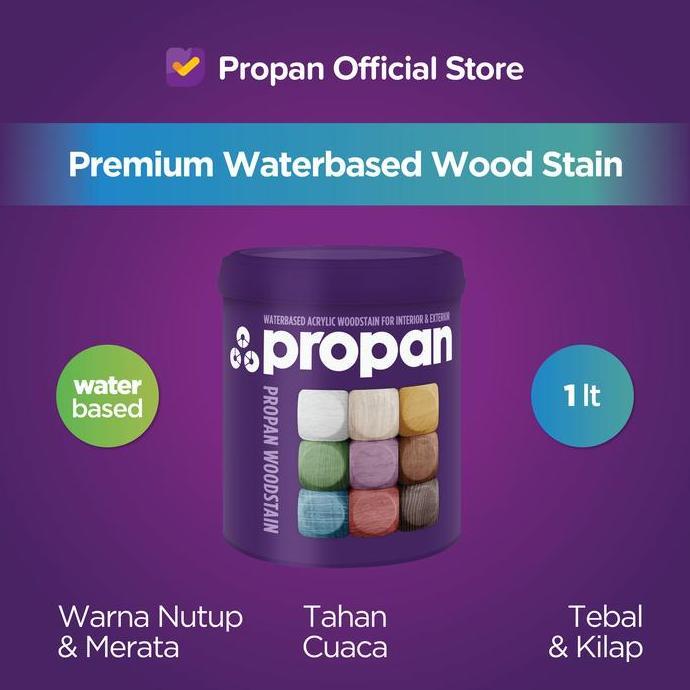 PREMIUM WATERBASED WOOD STAIN PROPAN WOOD STAIN PWS-631-1L CAT KAYU EXTERIOR WATERBASED