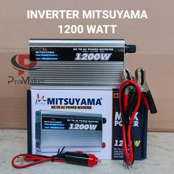 Power Inverter 1200 Watt Mitsuyama DC to AC MS INV 1200W Original Diskon