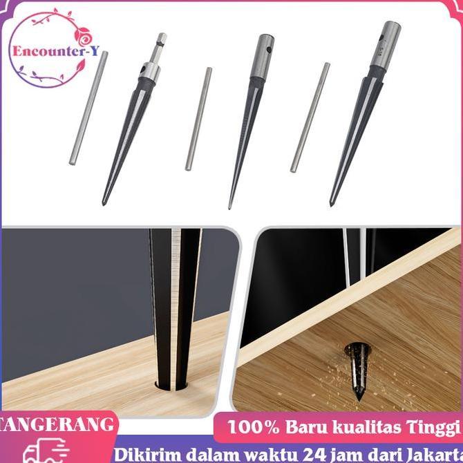 PODAMANS Hexagonal Taper Reamer Genggam Bor Listrik Pembuka Lubang Reamer Pertukangan Kayu Hand Ream
