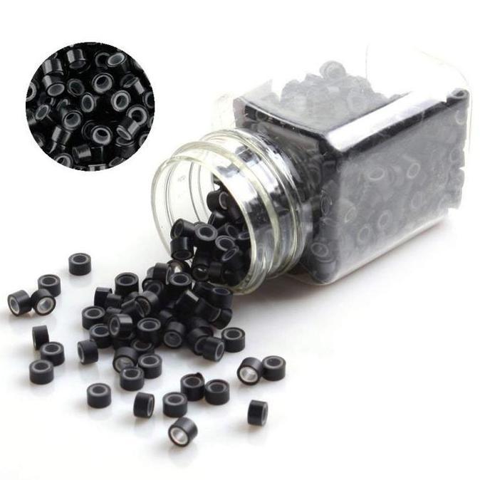VIOVYS Ring Rambut Sambung 500pcs Ring Hair Extension Bahan Silikon Sambung Rambut Ukuran Besar Jumb