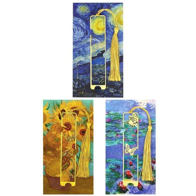 YUTUSAKA Isi 1 Van Gogh Bookmark Bookmark Logam Bookmark Vintage Bookmark Lukisan Minyak