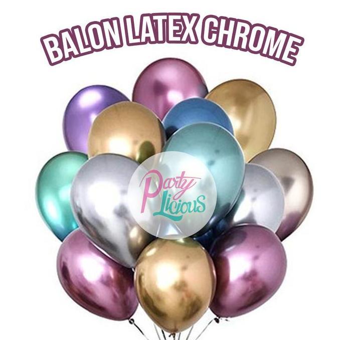 """] Balon Latex Chrome 12 inch