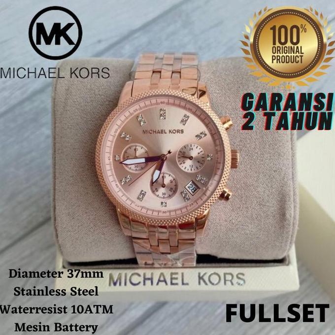Best Seller [ORIGINAL] Jam Tangan Wanita Michael Kors MK6077 Rosegold Original Berkualitas 100% orig