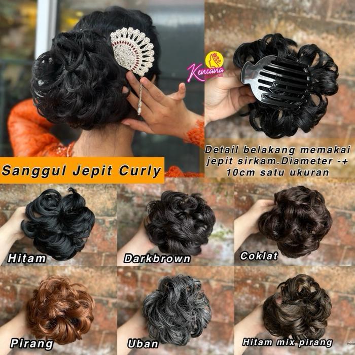 SANGGUL JEPIT CURLY/SANGGUL JEPIT MODEL CURLY - CURLY HITAM