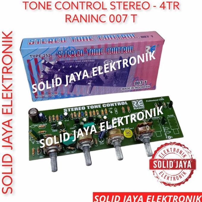KIT TONE CONTROL STEREO 4 TR TRANSISTOR 007 - 4 POTENSIO RANIC 252 TERBATAS