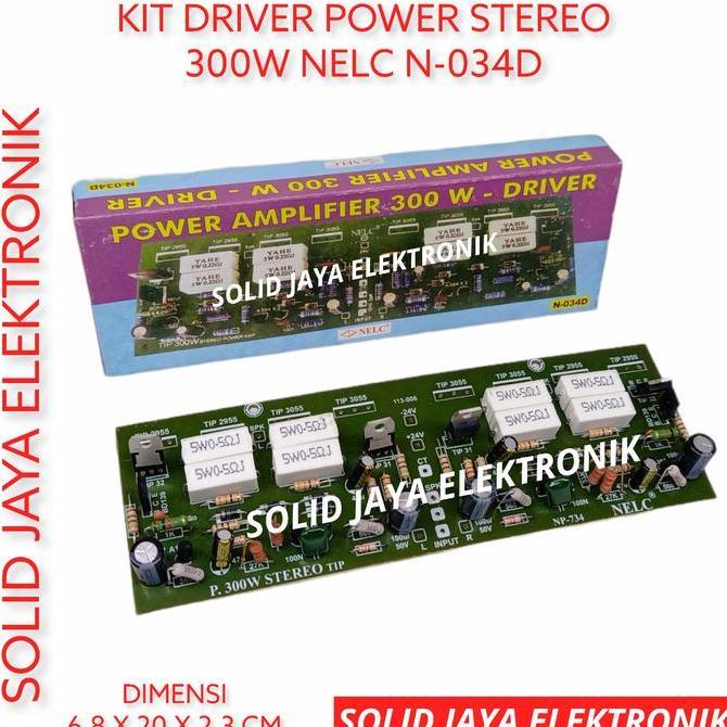 KIT DRIVER POWER STEREO 300W AMPLIFIER AMPLI 300 W AUDIO NELC N-034D READY