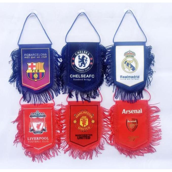 Car Aksesoris Cop Kaca Hiasan Mobil  VANDEL Panji Klub Club Bola Sepakbola BARCELONA REAL MADRID ARS