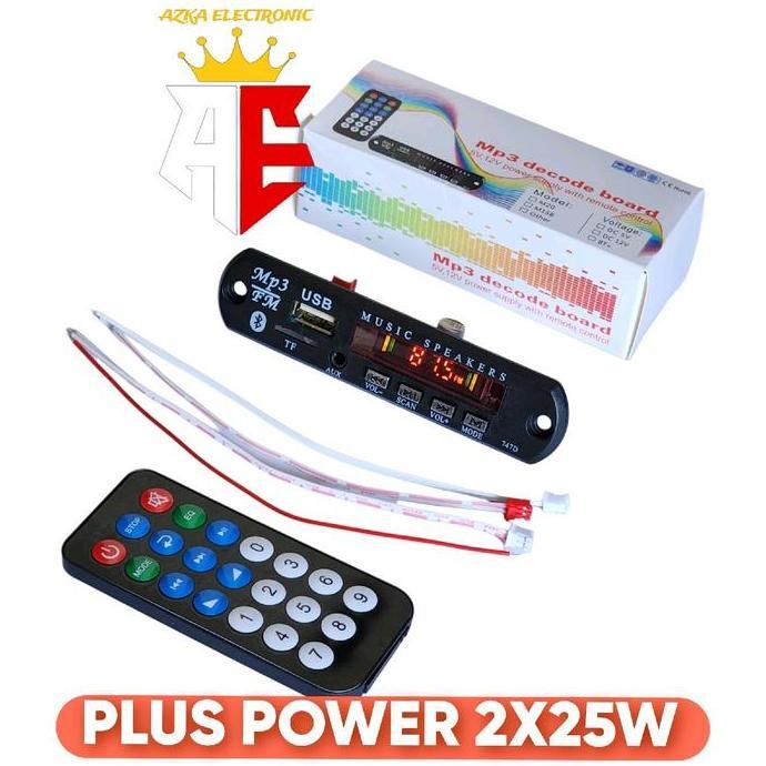 MODUL MP3 BLUETOOTH PLUS POWER AMPLIFIER 2X25W 50W BARU