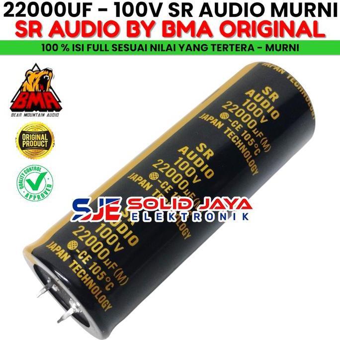 CAPASITOR ELKO 22000 UF 100 V SR AUDIO BMA MURNI ASLI ELCO SR AUDIO 22000UF 100V ELKO CAPASITOR KAPA