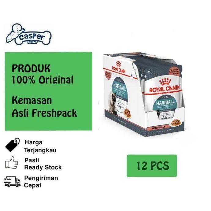 Gato - Royal Canin Hairball In Gravy Pouch 12X85 Gr / Dus