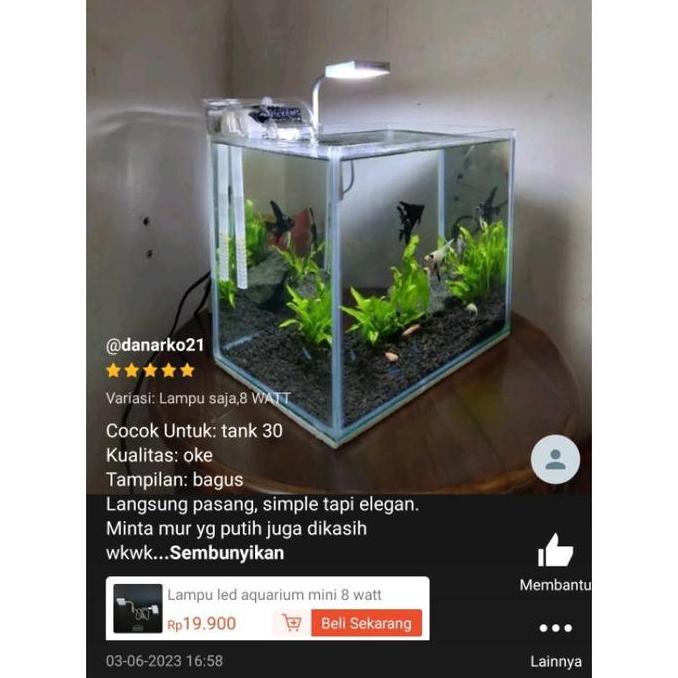 Javonam8891 - Lampu Led Aquarium Mini 8 Watt Lampu Cupang Lampu Aquarium Mini