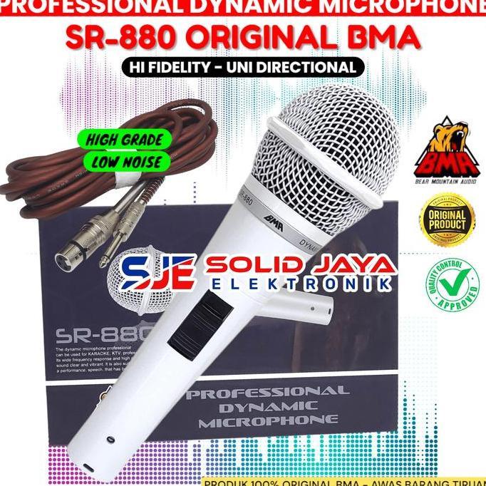 MIC MICROPHONE BMA SR880 PROFESIONAL DYNAMIC MIK SR-880 SR 880 KARAOKE VOKAL VOCAL DINAMIK MIKROPON 