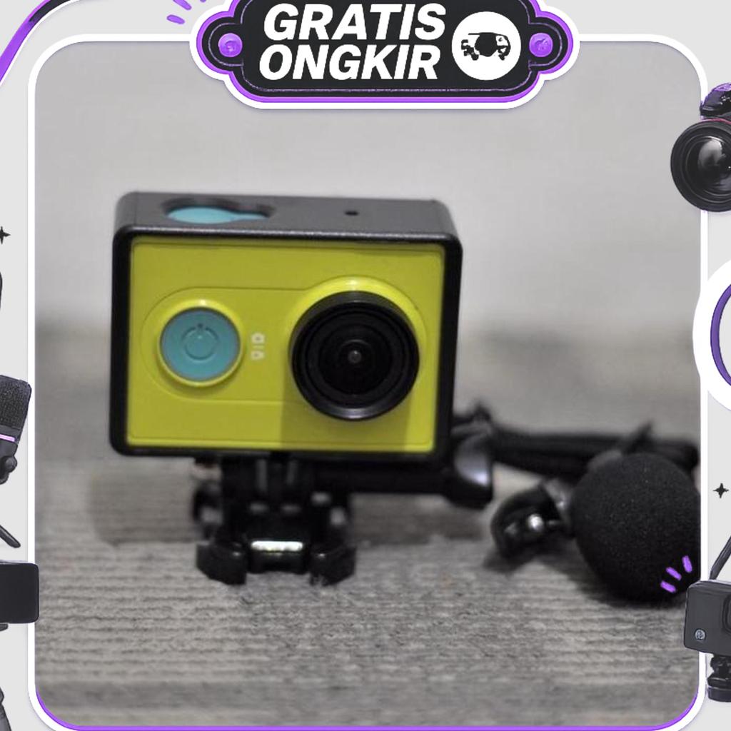 Yi Action Cam Modifikasi Mic External Kamera Motovlog Motovlogger