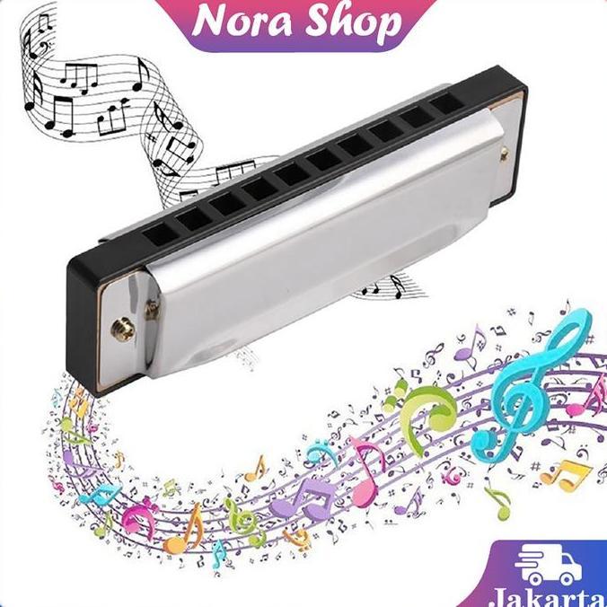 IUMAORI Harmonika Swan Harmonika Diatonic Harmonika Alat Musik Anak Harmonika Blues Harmonika 10 Hol