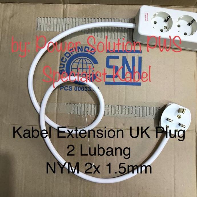 Kabel Extension UK Plug 2 Lubang Stabilizer Prolink Ups 1000 - 3000Va