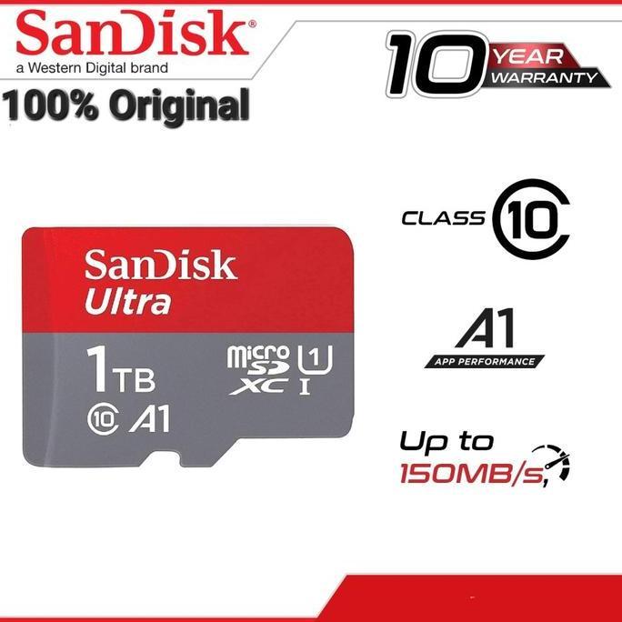 SanDisk MicroSD Ultra 1TB 150mb/s A1 Class 10 Micro SD 1 TB ORIGINAL