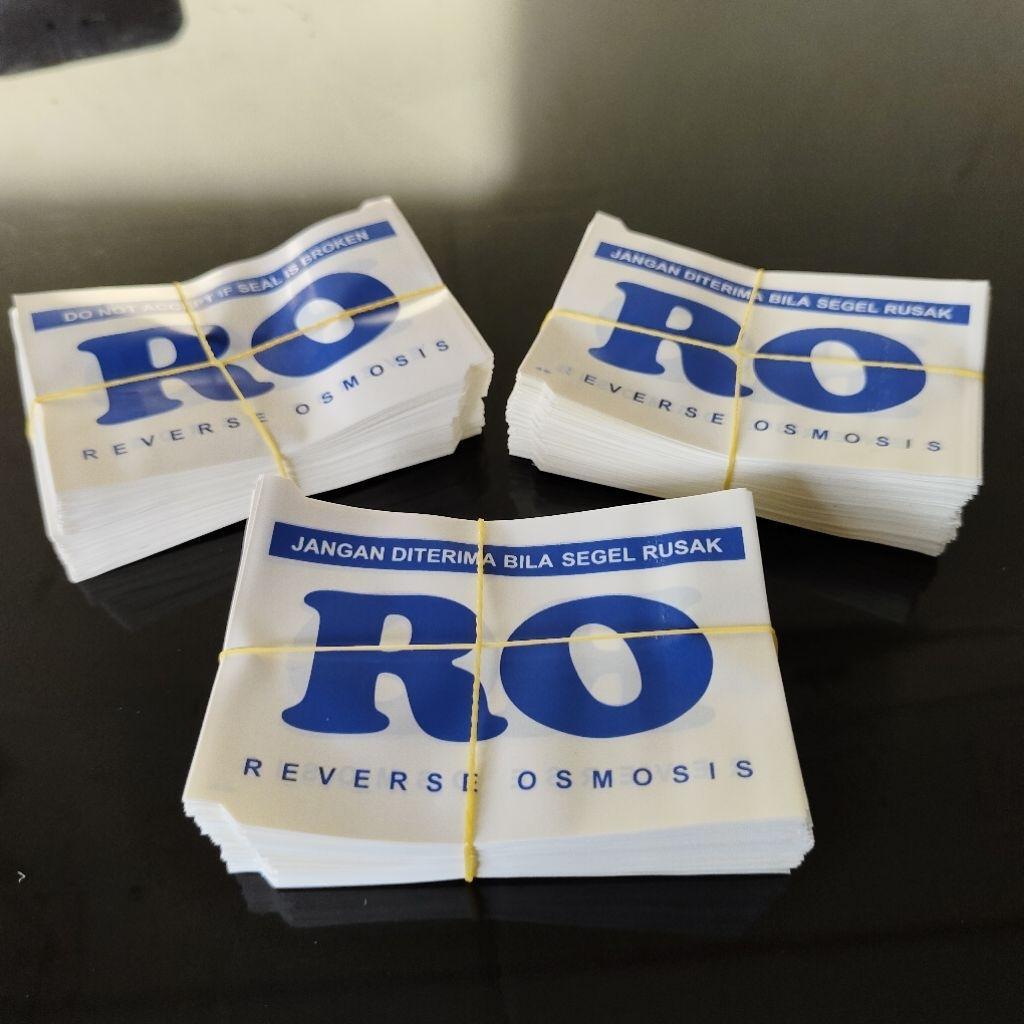 Segel Galon Ro Putih Tulisan Biru 200 Pcs