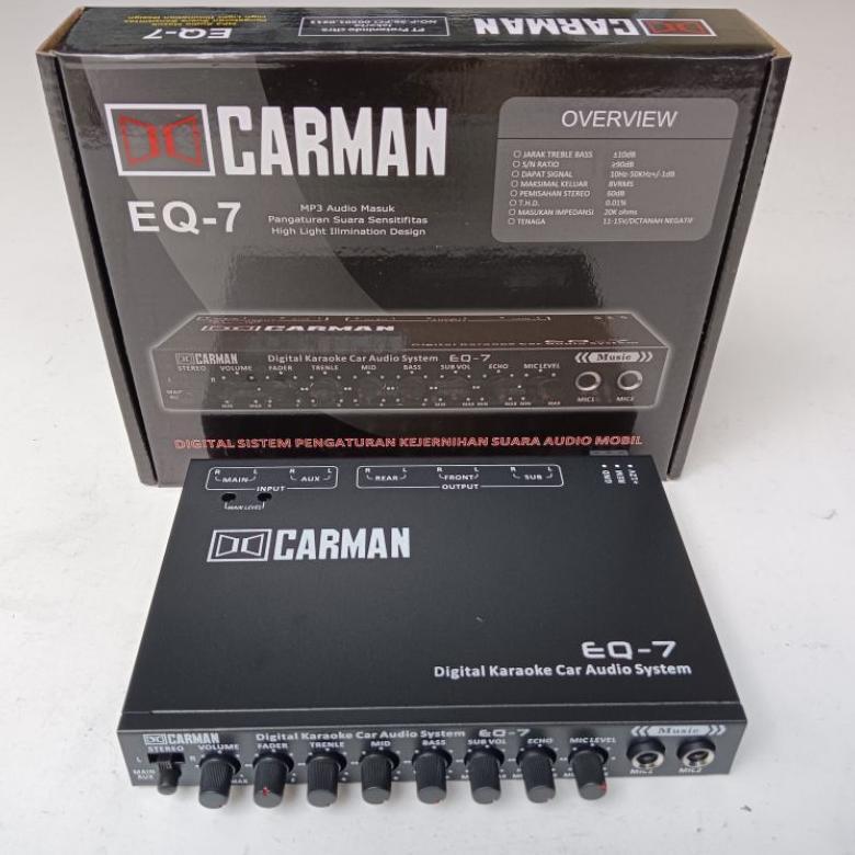 Parametrik Carman Equalizer Karoke Preamp Power Mobil EQ7