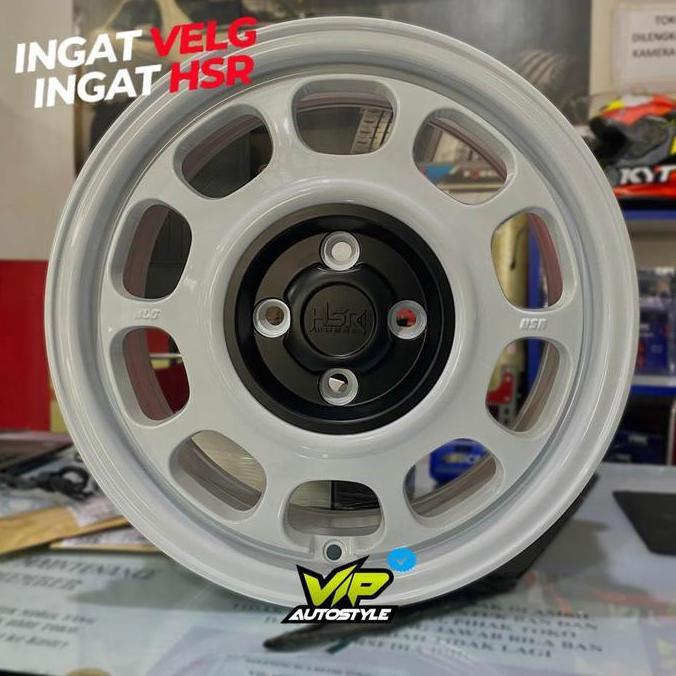 VIRALL VELG HSR KLG R15 SIGRA CITY Z FREED MOBILIO AVEGA MAZDA2 MIRAGE RING 15 HSR RALLY PUTIH //