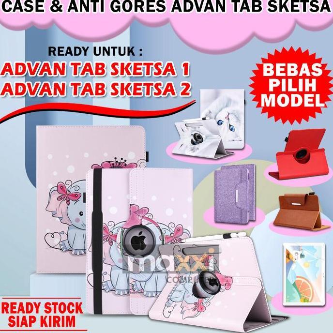 Cell- Advan Tab Sketsa 1 2 Tablet 10 10.1 Inch Case Casing Cover Anti Gores