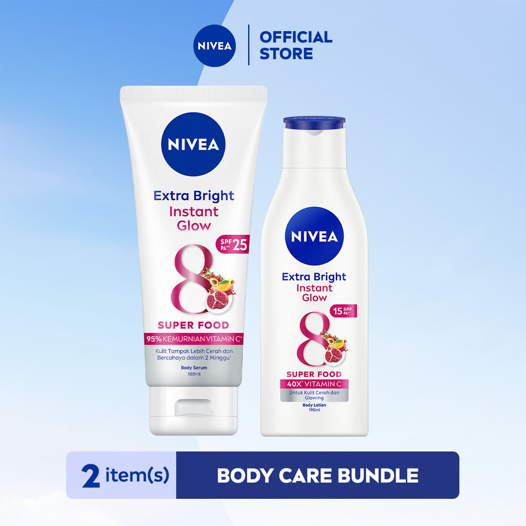 NIVEA Body Care Body Lotion + Body Serum Extra White Instant Glow