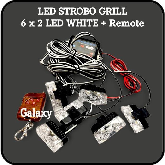 Promo Led Strobo Grill - Lampu Blitz - Mobil Patwal Diskon