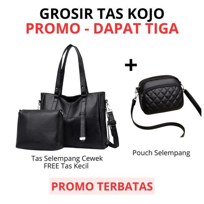 DR304 - Paket Bundling - Dapat 3 Tas Selempang Wanita / Ibu / Emak Untuk Pengajian Bahan Kulit dan M