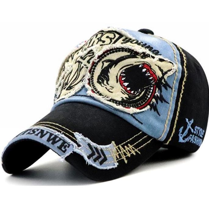 EYAMUY Topi Baseball Motif Jamont Sobek Jeans Topi Unisex Pria Wanita Fashion