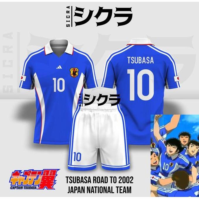 ALNEUM SICRA Jersey Tsubasa Classic Road to 2002 Anime Baju Cosplay Bola Manga Jepang National Team 