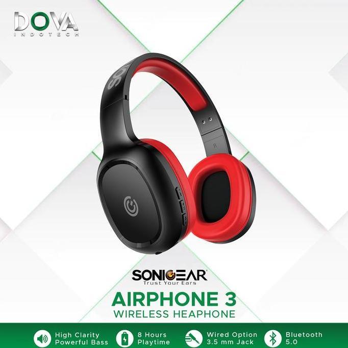 Headset Bluetoth SonicGear Airphone 3 Wireless Headphone