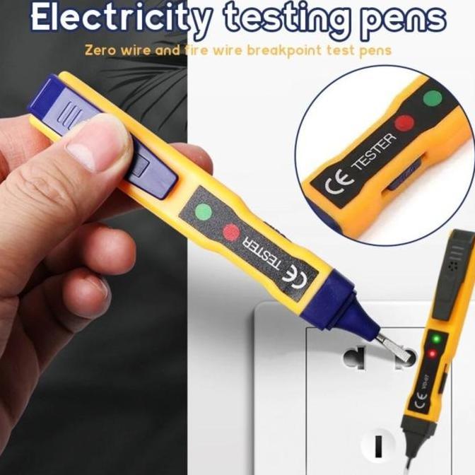 SHANBIU Tespen Listrik Digital Cek Kabel Putus Non Contact AC DC Voltage Alert Detector Tespen Kabel