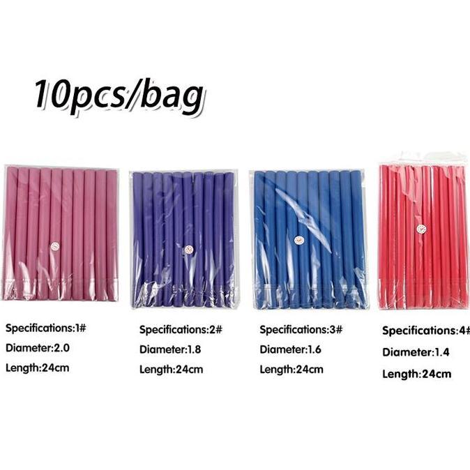 MEZIKUSA 10pcs Roll Sosis Curly Rambut Roll Sosis Keriting Rambut