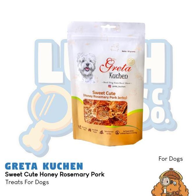 Greta Kuchen Sweet Cute Honey Rosemary Pork Jerky Dog Treats