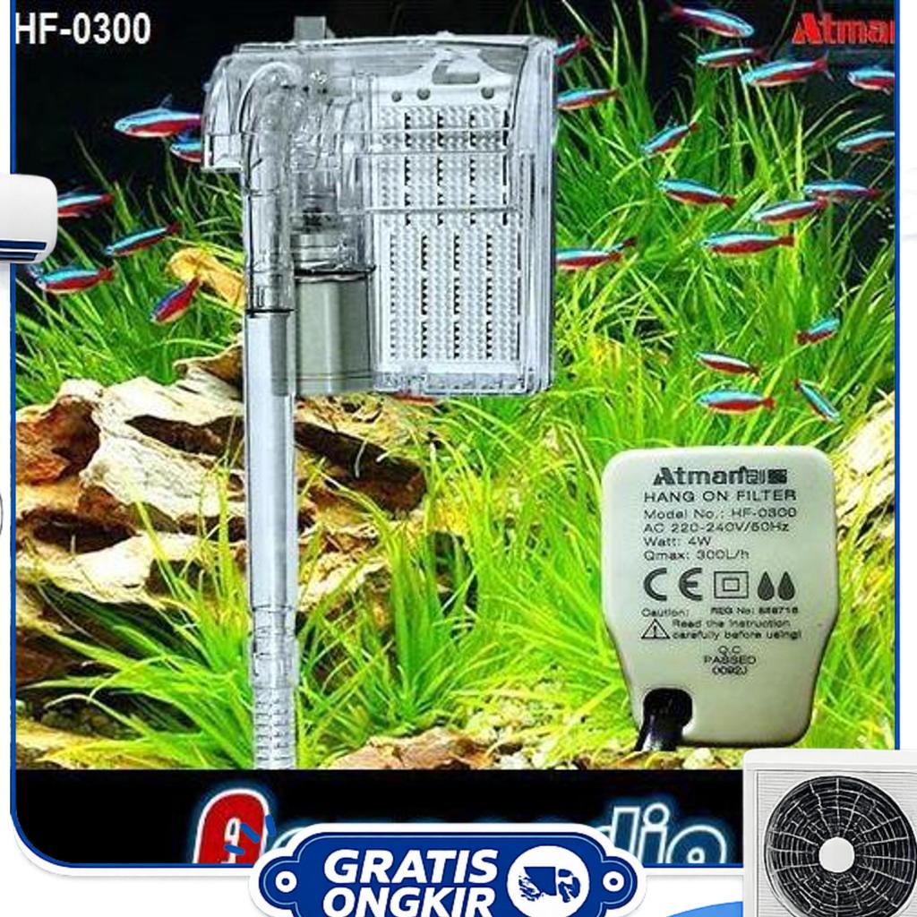 Atman Hf-0300 Filter Gantung Aquascape/Aquarium Hang-On Filter Atman Hf0300