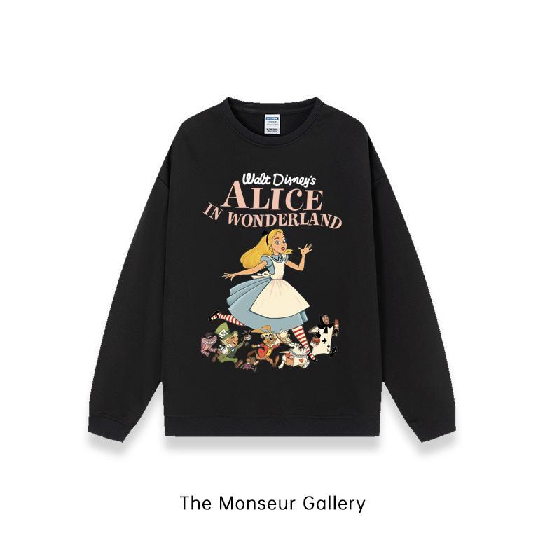 BEST SELLER THE MONSEUR GALLERY SWEATER OVERSIZE IN WONDERLAND | SWEATER HITAM A0305