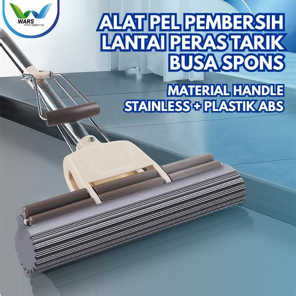 WARS Alat Pel Pembersih Lantai Peras Tarik Busa Spons - Green
